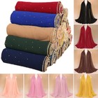 Muslim Ladies Chiffon Maxi Hijab Scarf Shawl Wrap Islamic Headcover Rhinestones