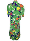 Vtg 80s Green Wild Wide Leg Culotte Suit Jumpsuit 2 Piece Set Sz 16 Grunge Crop