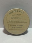 Vintage 50s Mid Century Mcm Fairley Face Powder Pact Tin Full Lovely Blonde