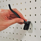 50 Pack Black Pegboard Hooks 4 Inch Polycarbonate Plastic Retail Organizer