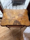 French Art Nouveau- Signed Inlaid Pedestal Table By Emile Gall   C  1900 