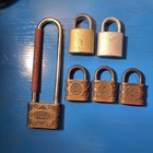 Lot Of 6 Vintage Locks Antique Padlocks No Keys  Corbin  3  Master Lock  2  yale