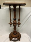 Renaissance Revival Carved Walnut Marble Top Pedestal C1890