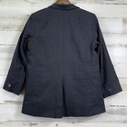 Express Black Linen Blend Blazer Jacket Single Button Notch Lapel Womens M