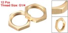 G1 4 Lock Nut Hex Brass Female Locknut For Plumbing 12pcs