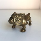 Vintage Solid Brass English Bulldog Desk Paperweight Figurine