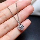 3ct Round Cut Vvs1 Diamond Pendant   Necklace 14k White Gold Finish Free Chain
