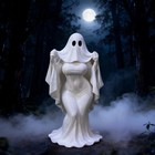 3d Printed Ghost Statue Muscular Curvy Figurine Halloween Tabletop Party Decor