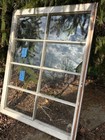 36 X 27 Vintage Window Sash  Old 8 Pane  Frame 1970s Arts   Crafts