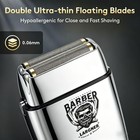 Largner Retro Electric Razors For Men With Beard Trimmer  Rechargeable Sliver