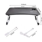 Laptop Bed Desk Foldable Laptop Lap Desk Tray Table With Usb Charge Port Black