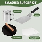 Smash Burger Kit  Cast Iron Press  Spatula  Seasoning Shaker And Patty Papers   