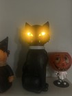 Black Cat Blow Mold Sound And Motion Halloween Cat Scary 12  Battery Operated