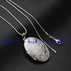 925 Sterling Silver Large Tarnish-free Photo Locket Pendant  Necklace Chain D540