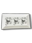 Ciroa  wicked  Floral Skull Porcelain Serving Tray Very Rare New