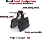 4 Pairs Mtb Disc Brake Pads Resin   Semi-metallic Quiet W  Install Kit E-bike