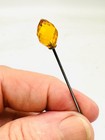 Antique Hatpin Chic Petite Sweet Lemony Yellow Teardrop Crystal Darling Example