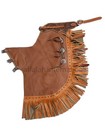 Custom Made Western Chinks Leather Chaps Fringes Tooled Yoke Buckle  fs 