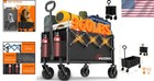 Lightweight Utility Cart - 360 Lbs Capacity Collapsible Grocery   Beach Wagon