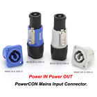 10pcs Powercon Mains Input Connector  Cable Plug Power In  power Out  20a