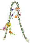 1047 Medium Rope Charm Perch Bird Toy Parrot Cage Amazon Cockatoo Macaw Conure