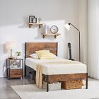 Vecelo 3-piece Bedroom Bed Frame With 2 Nightstand Queen Full Size Furniture Set