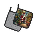 German Shorthaired Pointer And Santa Claus Pair Of Pot Holders Dac4115pthd