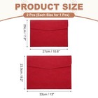 2pcs Pu Leather File Folders A4 Document Holder 13  X 9  Red
