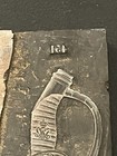 Antique Letterpress Printing Block Sword Dagger Illustration Wood Type 10 75   