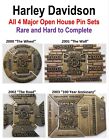 The Best Of All  4  Harley Davidson Open House Pin Sets 2000  2001  2002    2003