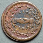 1863 118 419a Patriotic Civil War Token R-5 George Washington Rare Rev  Die