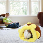 Rabbit Guinea Pig Snuggle Sack Fleece Bed For Cage Small Animal Hamster Chinchil
