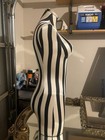 Rare 2000s Victorias Secret Full Body Black And White Striped Mannequin Bust