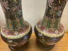Matching Pair Of Chinese Cloisonn   Lamps 29    Overall