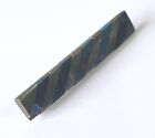 Vintage Ledesma Taxco Sterling Silver Tie Bar W  Inlaid Blue Stone