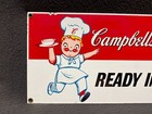 Campbell s Soup Ande Rooney s Porcelain Enamel Advertising Sign Ready In A Jiffy