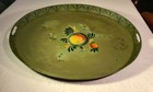 Large 19th Century American Federal Tole Painted Metal Oval Platter 26  