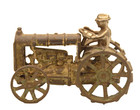 Antique Arcade  fordson  Cast Iron Toy Farm Tractor With Driver Original