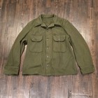 Vintage 1950s Korean War U s Army Medium Shirt Og 108 Olive Green Wool Field