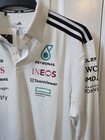 Adidas Mercedes Amg Petronas Formula 1 Team Polo Long Sleeve Shirt Jx0757 Mens M