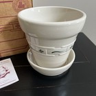 Longaberger Large Flower Pot - Classic Green - Made In Usa