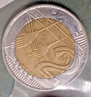 2019 Peru 2 Soles Lines De Nazca Coin Bi Metalic Almos Uncirculated