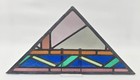 Antique Stained Glass Triangle Windows Set Of 3 Geometric Architectural Salvage