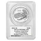 2023-w Proof  100 American Platinum Eagle Freedom Of Press Pcgs Pr70dcam Ar