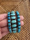      Set Of 3 Sterling Silver   Turquoise Bangle Bracelets      Nwot   Nos