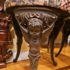 Pair Vintage One Of A Kind Ornate Cast Iron  Stools  Seats  