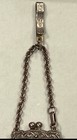 Victorian Antique Chatelaine Brass Mesh Coin Purse With Clip