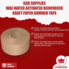 T r u  Water Activated Reinforced Kraft Paper Gummed Tape 2 75 Inches Wide