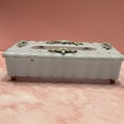 Vintage 50s Jeweled Floral Tissue Box Cover Hollywood Regency Glam Mcm Vanity