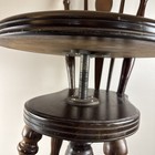 Antique High Back Adjustable Piano Organ Stool Glass Ball Claw Feet Rare
